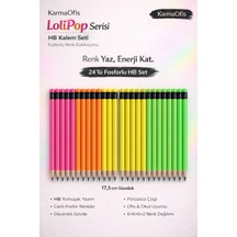 Lolipop Serisi 24 Lü Fosforlu Hb Kurşun Kalem 24'lü