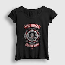 Presmono Kadın Usa Five Finger Death Punch T-shirt Siyah