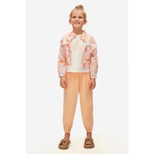 Nk Kids Kız Çocuk Georgia Ceket 38537 Coral Beyaz - Somon