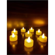 Roseroi Led Mum Tealight Sarı Işık Pilli 8 Adet