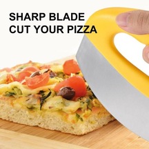 Pizza Kesme Dilimleyici Etkili Emek Tasarrufu Sağlayan Uzun Ömürlü Çekici Pürüzsüz Yüzey Koruyucu Hediyeler İçin Dahildir