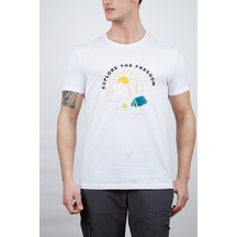 Alpinist Vide Erkek T-Shirt Beyaz