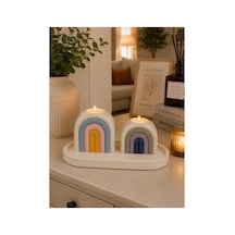 Rainbow Arch Dekoratif Mumluk Seti 2 Li Mavi