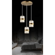 Roxy 3'lü Sarkıt Taşlı Led Avize 3028-q45-1w-ev Eskitme