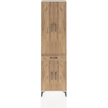 Arges Dolap 4 Raflı Tek Çekmeceli 4 Kapaklı 60x30x221 Aytaşı-çam Aytaşı