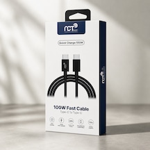 Nct Plus+ Usb-c Type-c To Type-c 100w Hızlı Şarj Kablosu 1m Pd Destekli Siyah 100 Cm