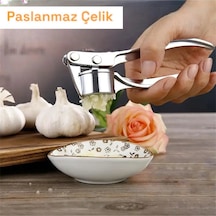 Hazneli Sarımsak Ezici Paslanmaz Çelik Pratik Çelik Sarımsak Ezici Çelik Diğer