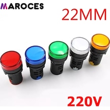 Ad22-22Ds 22Mm 220V Sinyal Lambası Yeşil