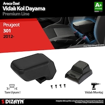 S-dizayn Peugeot 301 Abs Vidalı Kol Dayama Kolçak Siyah 2012 Üzer