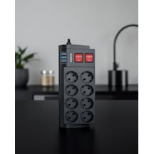 8 Priz + 3 Usb Çoklu Uzatma Kablosu 2m Uczzz8lipriz-1 Belirtilmemiş