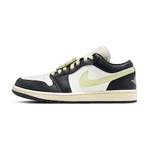 Nike Air Jordan 1 Low 'fall League' Special Edition Womens Sneaker Hakiki Deri Kadın Günlük Spor Ayakkabı Krem Antrasit