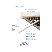 Apple Pencil 2. Nesil Uyumlu Kapasitif Stylus Kalem, Aktif Versiyon Iphone, Ipad Dokunmatik Avuç İçi Algılama Kalem Beyaz - 889778937