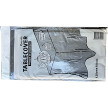 Plastik Naylon Su Geçirmez Parti Piknik Renkli Masa Örtüsü - 120x180 Cm. - Gümüş - 1 Adet Gümüş