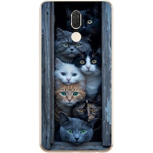 Huawei Mate 10 Lite Uyumlu Yavru Kediler Baskılı Silikon Kılıf Renkli
