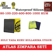 Su Zimparasi Seti Atlas 80-100-220-600-800-1000 Kum Set