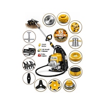 Dragro German Drg-13 + Sırt Tipi Benzinli Ot Çalı Çim Biçme Tırpanı + Full Set Hediyeli S