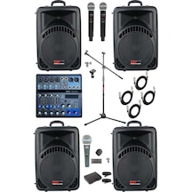 Lastvoice Ample Center Paket-4 Aktif Hoparlör Ve Mixer Full Ses Sistemi Seti