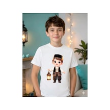 Stil-x Ramazan Bayramı Baskılı Erkek Çocuk Tshirt, %100 Pamuklu Kumaş Beyaz-3
