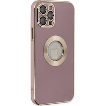 Apple, Uyumlu iPhone 12 Pro Kılıf Store Silikon - Mor