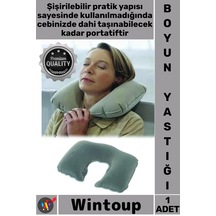 Boyunluk Şişme Travel Neck Pillow Konforlu Ergonomik Portatif Uçak Otobüs Seyahat Yastığı Boyunluk