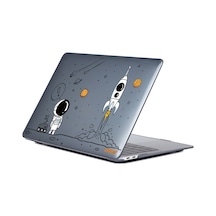 Enkay Macbook Pro 16" Desenli Tasarım Koruyucu Laptop Kılıfı Astronot No.1