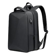 Fenruien Genişletilebilir 15.6" Laptop Sırt Çantası (Kilitli ve USB Şarj Portlu) Siyah