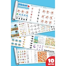 Dikkat & Konsantrasyon Etkinlik Rulosu V1 150+ Dikkat Egzersizi Büyük Boy 10 Metre - 808530499