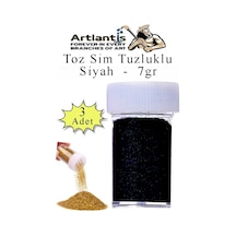 Siyah Toz Sim Tuzluklu 7 Gr 3 Adet Renkli Toz Sim Epoksi Reçine Okul Etkinlik Dekarasyon Slime