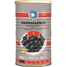 Marmarabirlik Doğal Salamura 231-260 KB L Siyah Zeytin 2 x 800 G