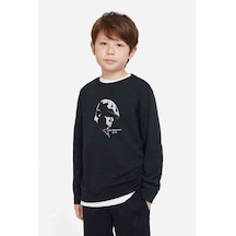 Tshirthane The Notorius Baskılı Unisex Çocuk Siyah Sweatshirt Siyah