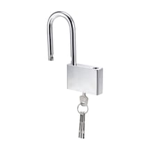 Kilit 50mm 3 Anahtarlı Kilit, Sertleştirilmiş Çelik Kasa, Uzun Kelepçe Çapı 8mm, Dolap, Garaj, Çit, Bahçe İçin Açık Hava Kilidi