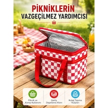 Mey İthalat 25 Litre Geniş Hacimli Termos Çanta Dayanıklı Fermuarlı Isı Korumalı Taşıma Çantası Çok Renkli