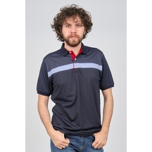 Wellalux Erkek Çizgili Polo Yaka T-Shirt 593193015 Lacivert-Lacivert