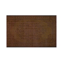 El Dokuması Vintage Yün-pamuk Kahve Halı 27044 175 X 274 Cm Kahverengi