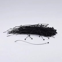 Fuyaku 3" Elle Geçmeli Tırtıklı Kılçık Etiketleme Plastiği Siyah 1.000 Adet