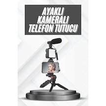 Telefon Tutucu Mikrofonlu Işıklı Youtuber Video Kayıt 74963414