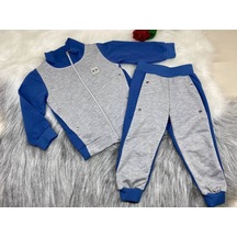 Mj Kids Kız Erkek İkili Eşofman Takımı İndigo