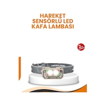 Hubrendy Tekno Uzun Menzilli Sensörlü Led Kafa Lambası Kamp Ve Yürüyüş AÇIK GRİ KAHVE KARIŞIMI
