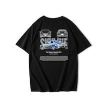 Brz Collection Unisex Oversize The Nissan Skyline R34 T-shirt-siyah Siyah