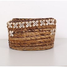 Shell Doğal Abaka 32x26x17 Cm Oval Sepet Naturel