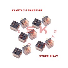 Skauto 12V Mini Şeffaf Röle 5 Uçlu 40 Amper 50'Li