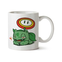 Pokemon Firesaur Bulbasaur İki Tarafı Baskılı Kupa Bardak Çok Renkli