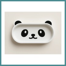 Trendexa 3d Baskı Panda Gözlük Tepsisi Sevimli Masaüstü Gözlük Tutucu Ve Kalemlik Tepsisi Beyaz Siyah Mac
