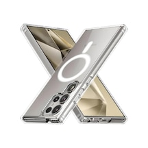 Samsung Galaxy S23 Ultra Magsafe Uyumlu Şeffaf Kılıf Manyetik Kablosuz Şarj Destekli, Darbe Emici Ve Dayanıklı Diğer