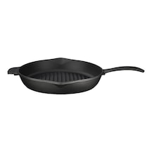 Döküm Yuvarlak Izgara Tava, Metal Kulplu, Konkav Taban, 28 Cm Diğer