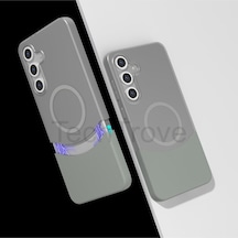 Samsung Uyumlu Galaxy S25 Kılıf Magsafe Şarj Özellikli Mıknatıslı Çift Bölmeli Ultra İnce Lüks Kapak