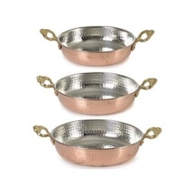 Gaziantep Yapımı 3,lü Bakır Sahan Tava Seti Ürünüdür
