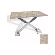 İks Masa Kromnikel 70x120 - Werzalit, Allzalit Yada Wermodin Tabla - Scala Marble Çok Renkli