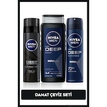﻿Nivea Men Erkek Damat Çeyiz Bohça Seti Banyo ve Duş Jeli 500 ML + Tıraş Jeli 200 ML +  Sprey Deodorant 150 ML