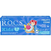 3 Adet Rocs Kids 4-7 Yaş Meyve Külahı Diş Macunu 35 Ml